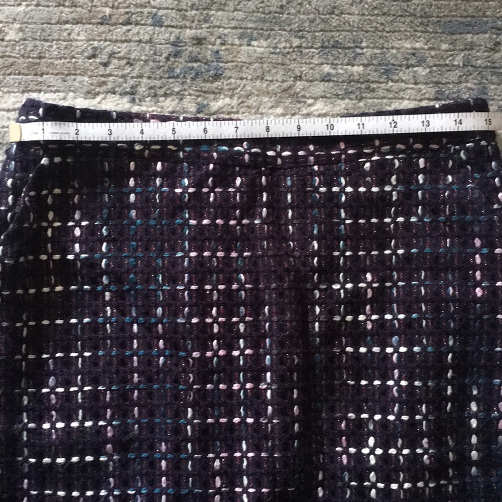 EUC Purple Plaid skirt by LOFT size 6 - Picture 4 of 9